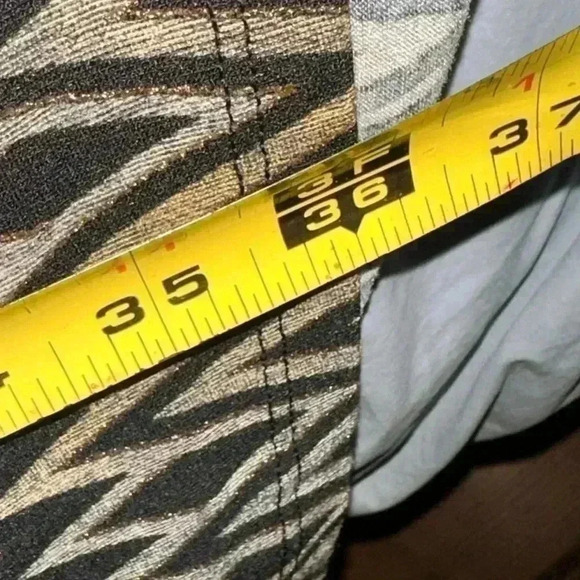 Lularoe Xs Elegant Carly in a black, gold , and‎ grey chevron pattern. NWT. - Picture 8 of 10